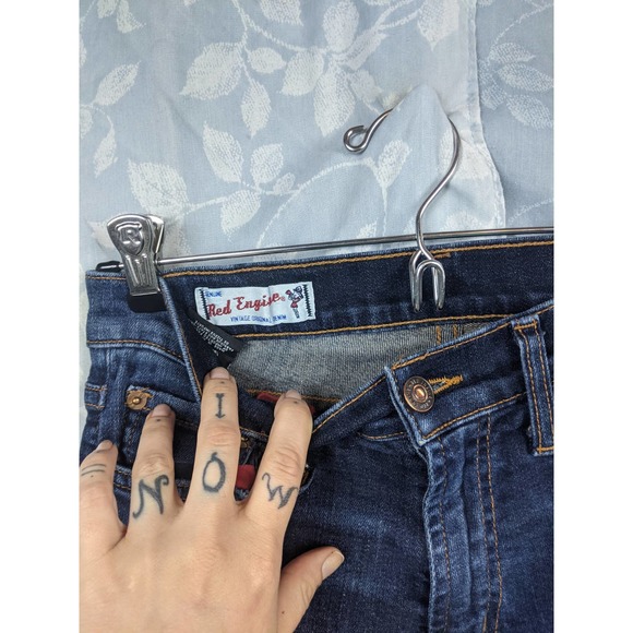 Red Engine Vintage Original Denim Mid Rise Flare Jeans Size 27 - Picture 2 of 7